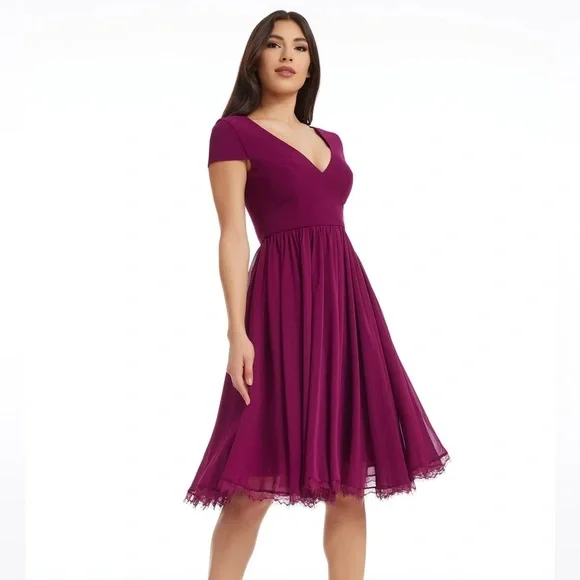slim fit dress slacks Elegant Magenta Lyra Gown for Special Occasions main image 1